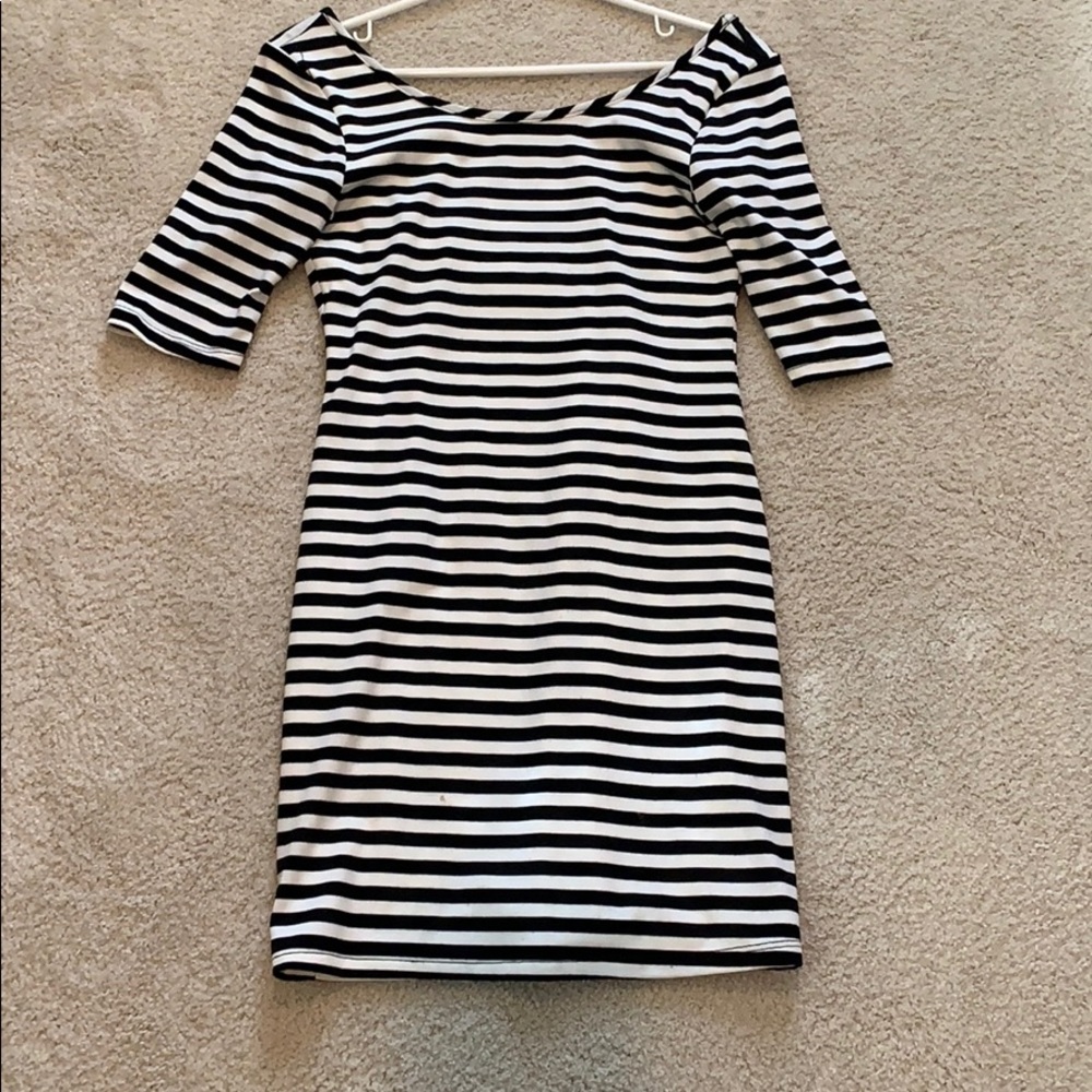 Black and White Mini Dress